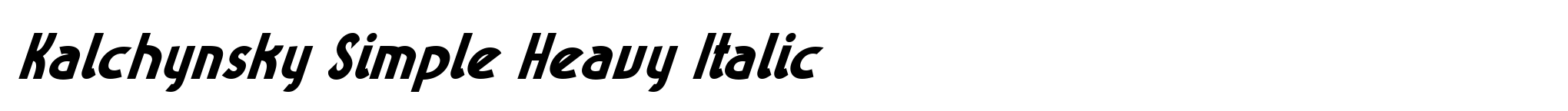 Kalchynsky Simple Heavy Italic image